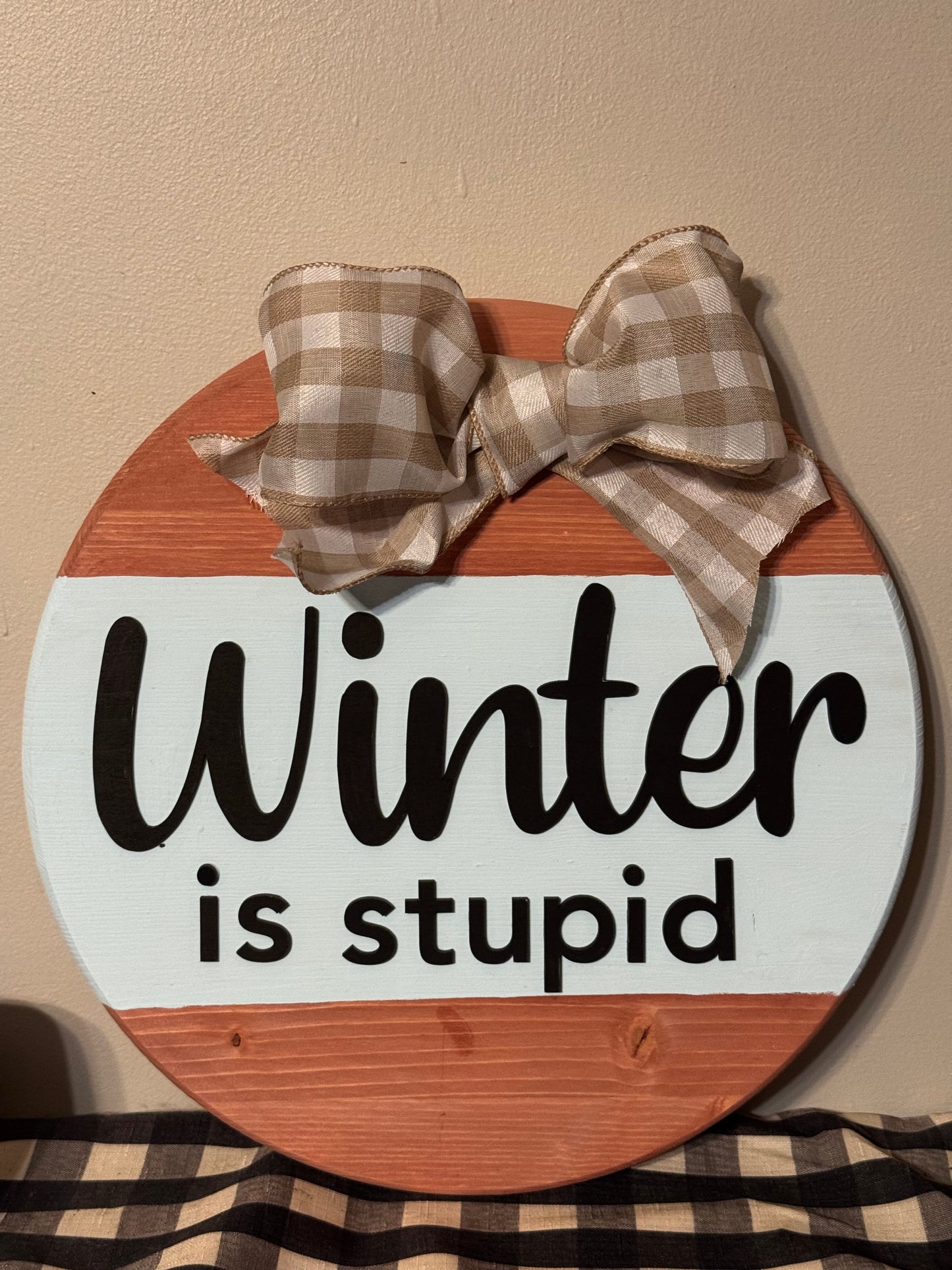 Winter is Stupid Door Hanger