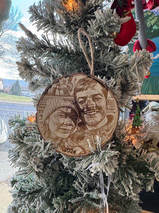 Custom Engraved Photo Ornaments