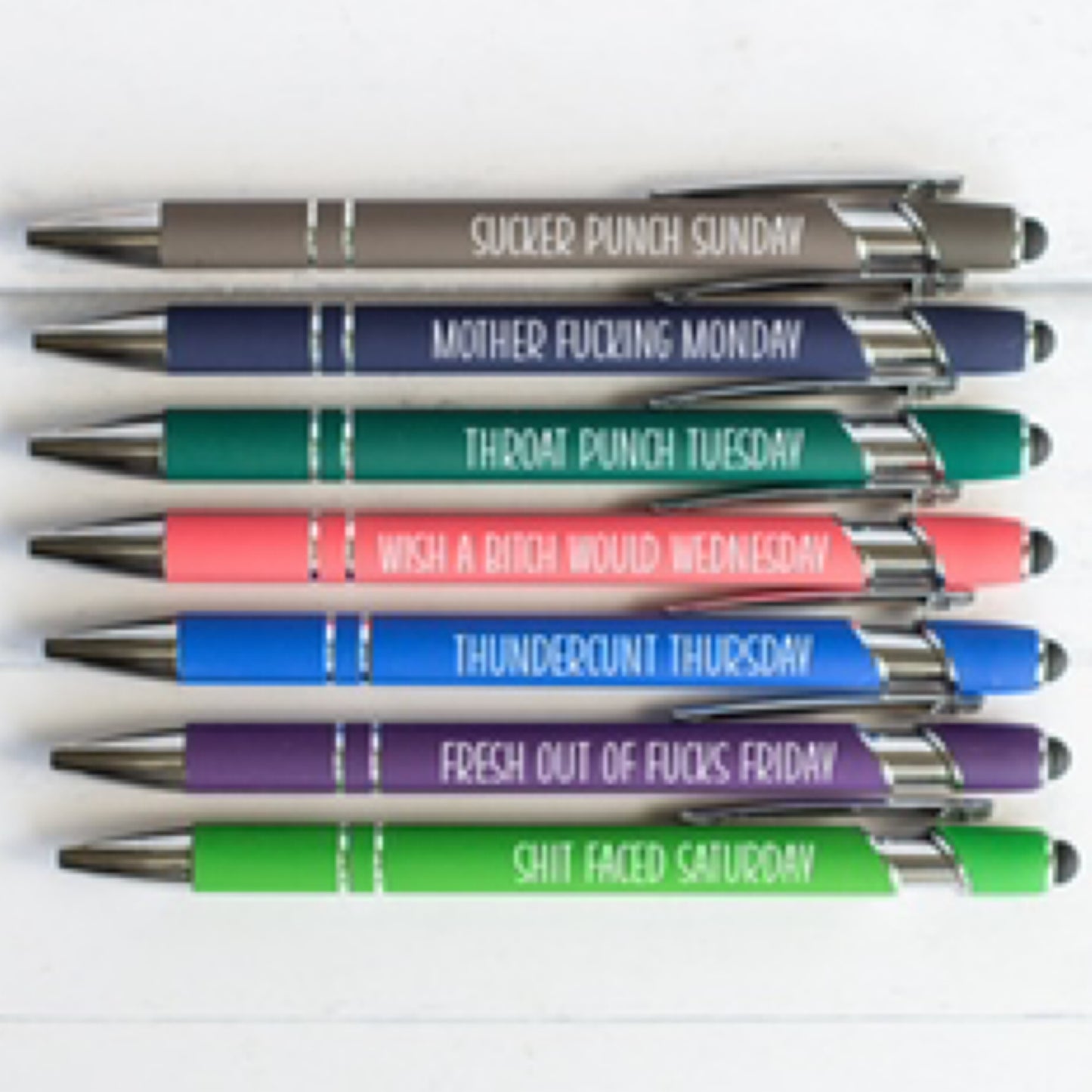 Offensive Weekday Pen Set