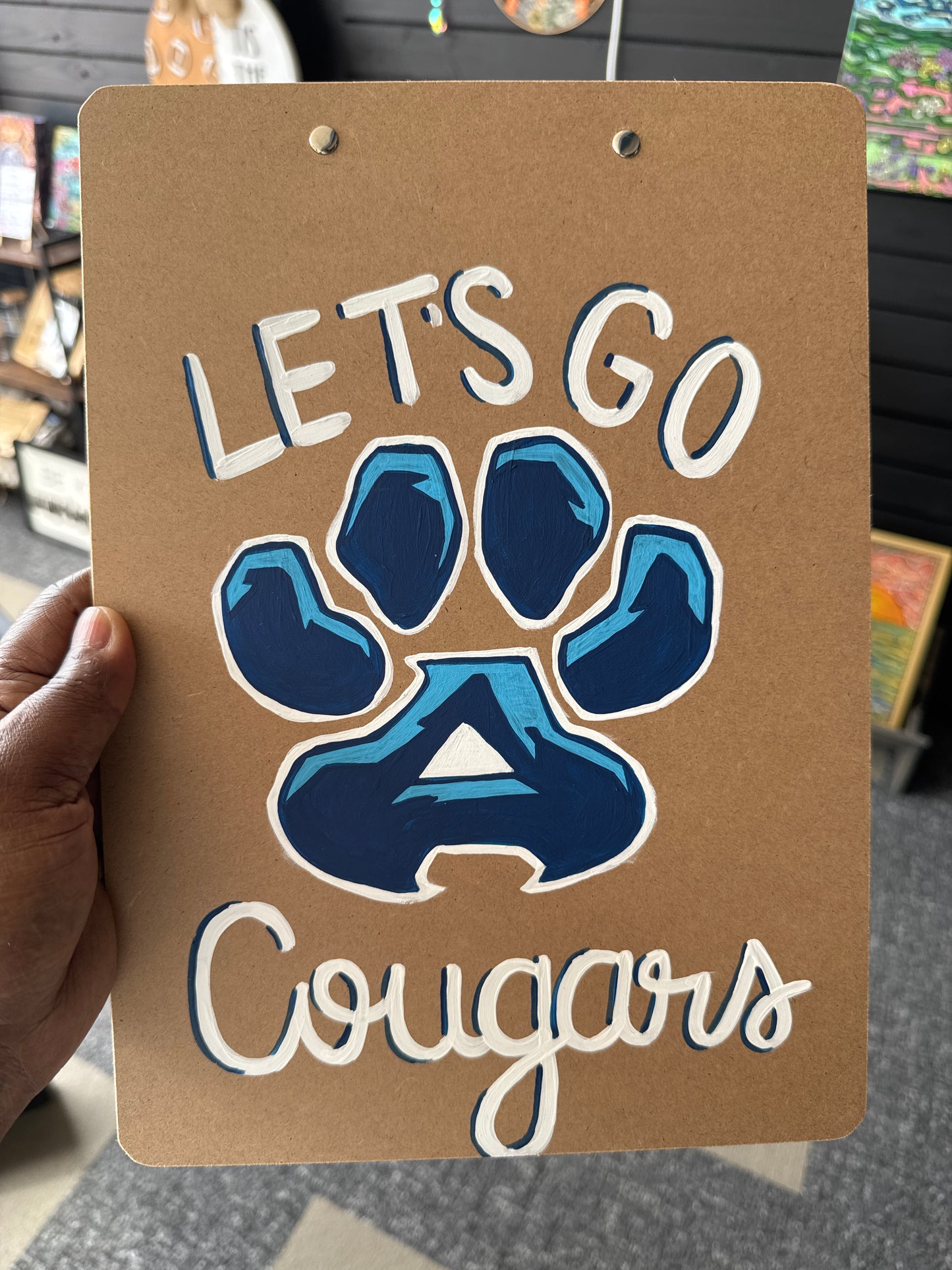 Cougar Painted Clipboard