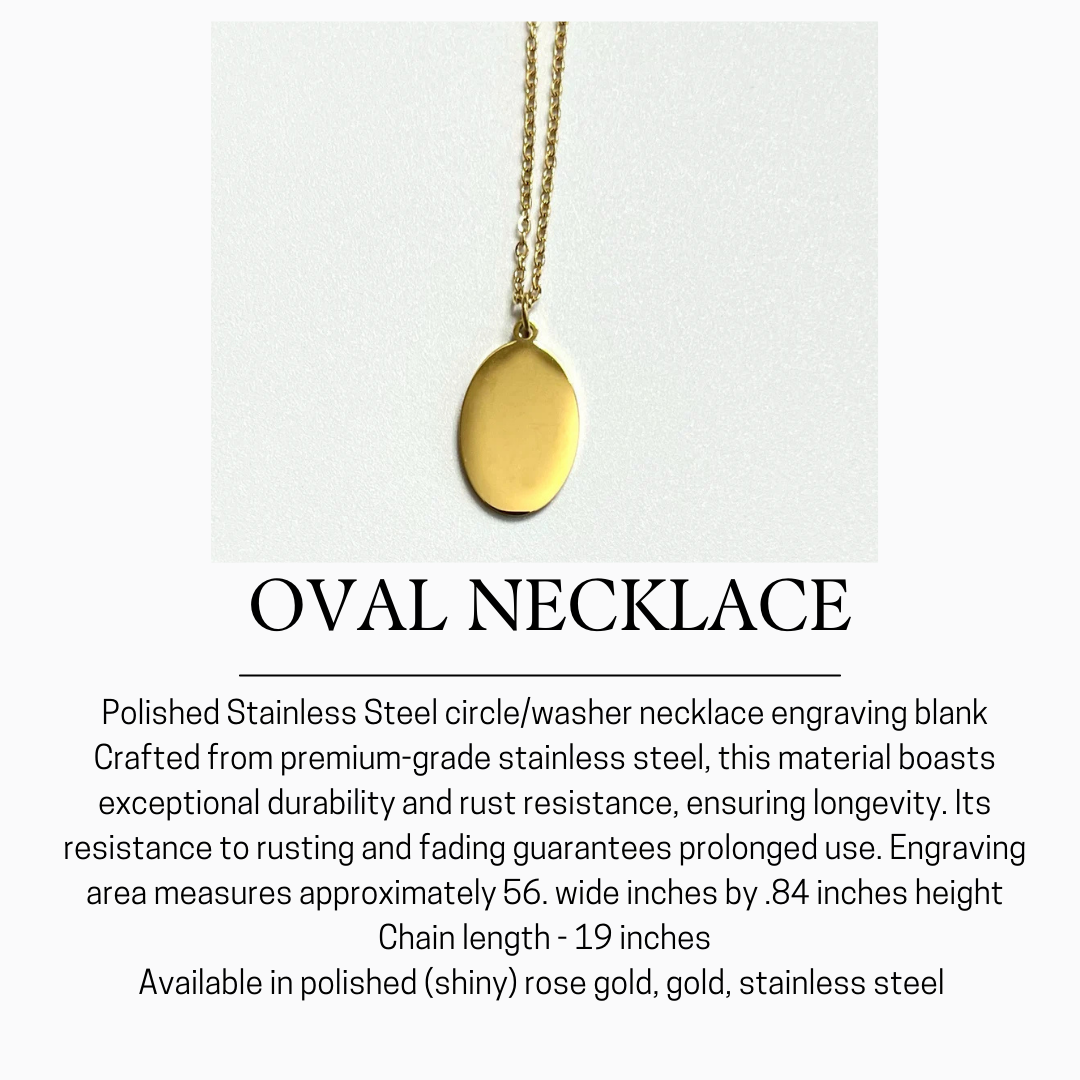 Stainless Steel Oval Necklace (Custom)