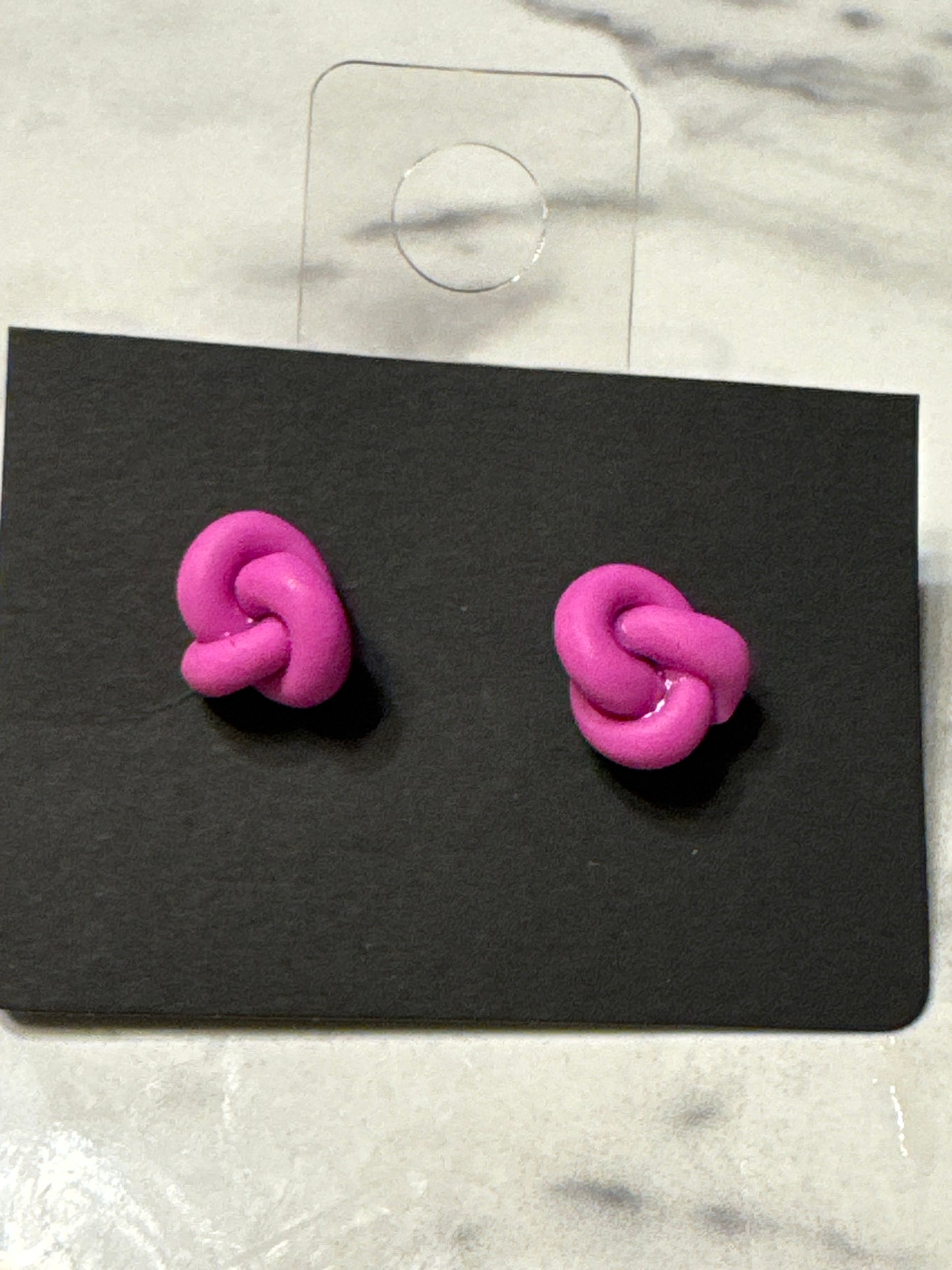 “Knottie” clay earrings