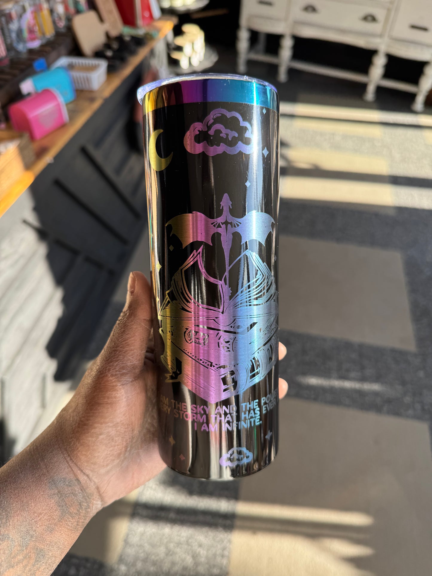 Violet Quote Tumbler