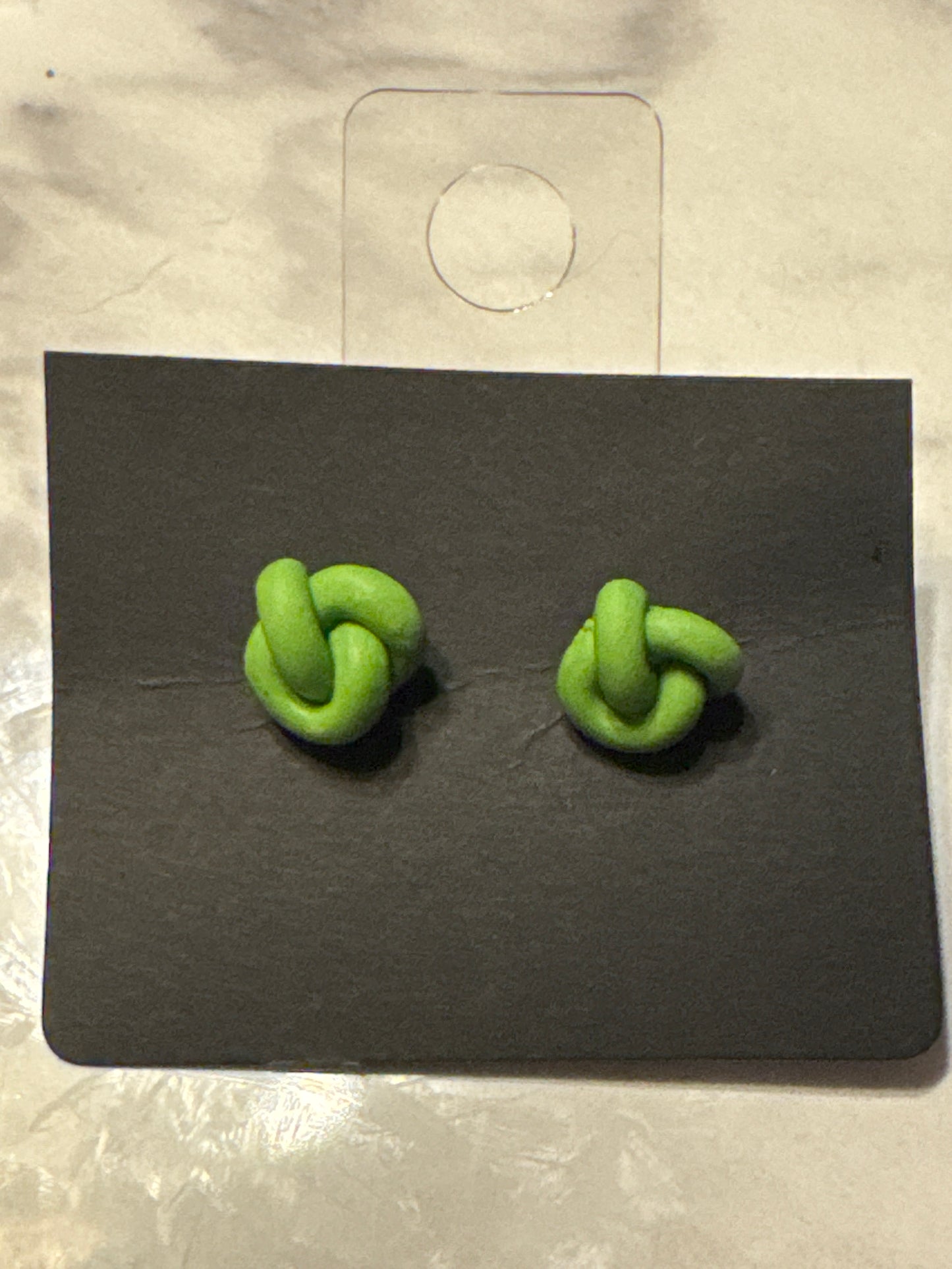 “Knottie” clay earrings