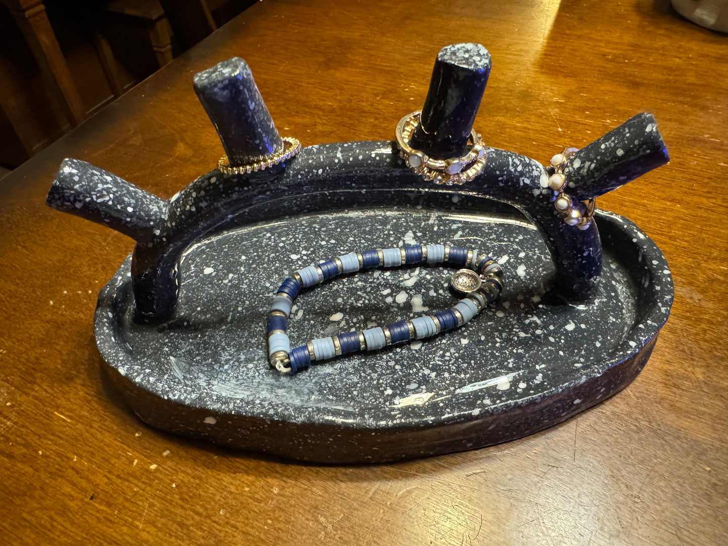 Speckled arch trinket tray