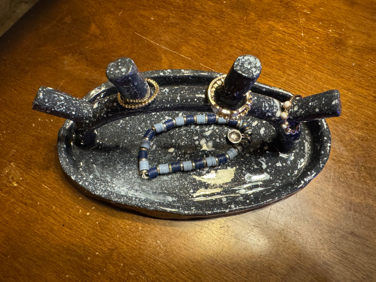 Speckled arch trinket tray