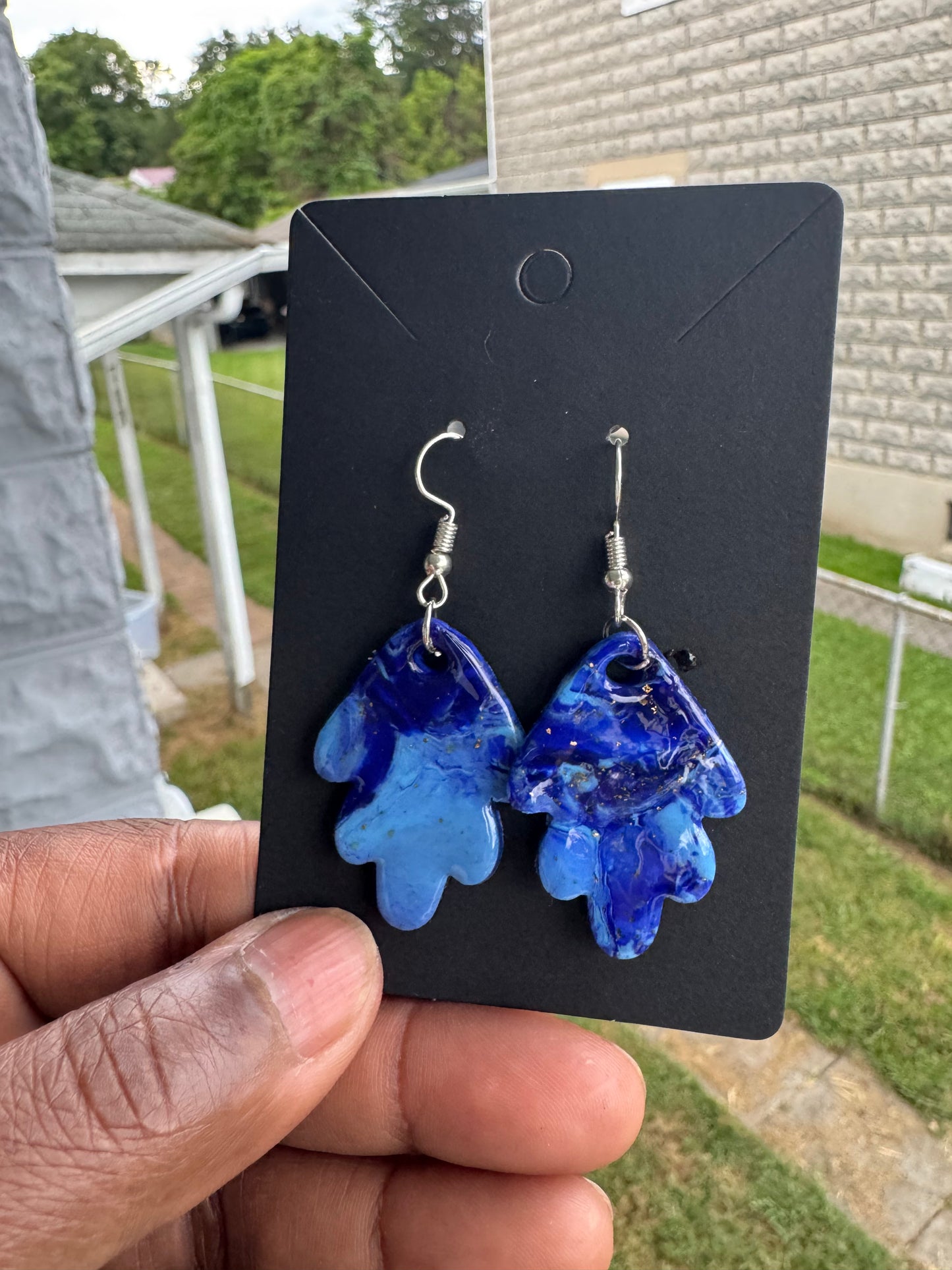 “Cougar Nights” clay earrings