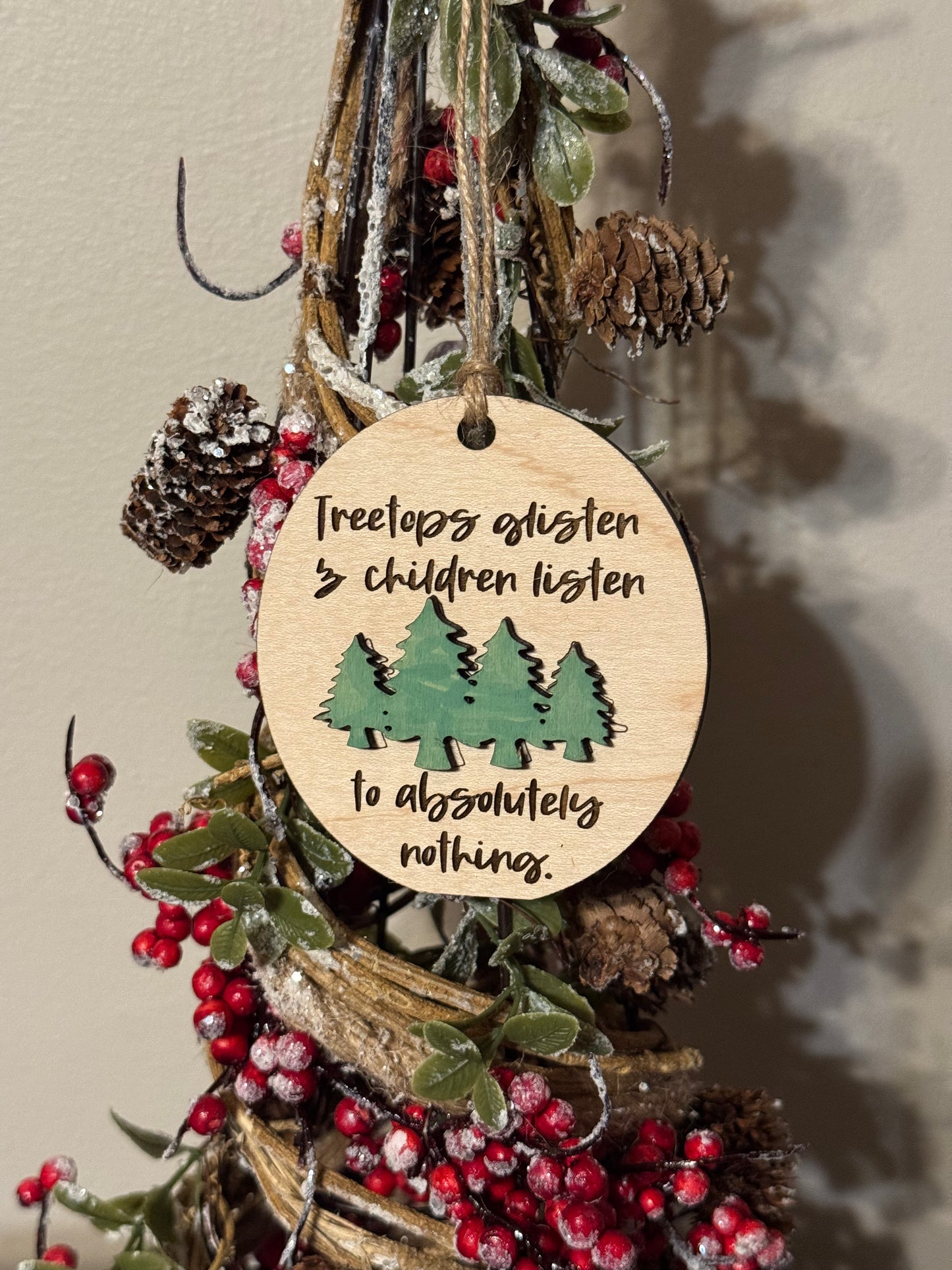 Children listen to nothing ornament