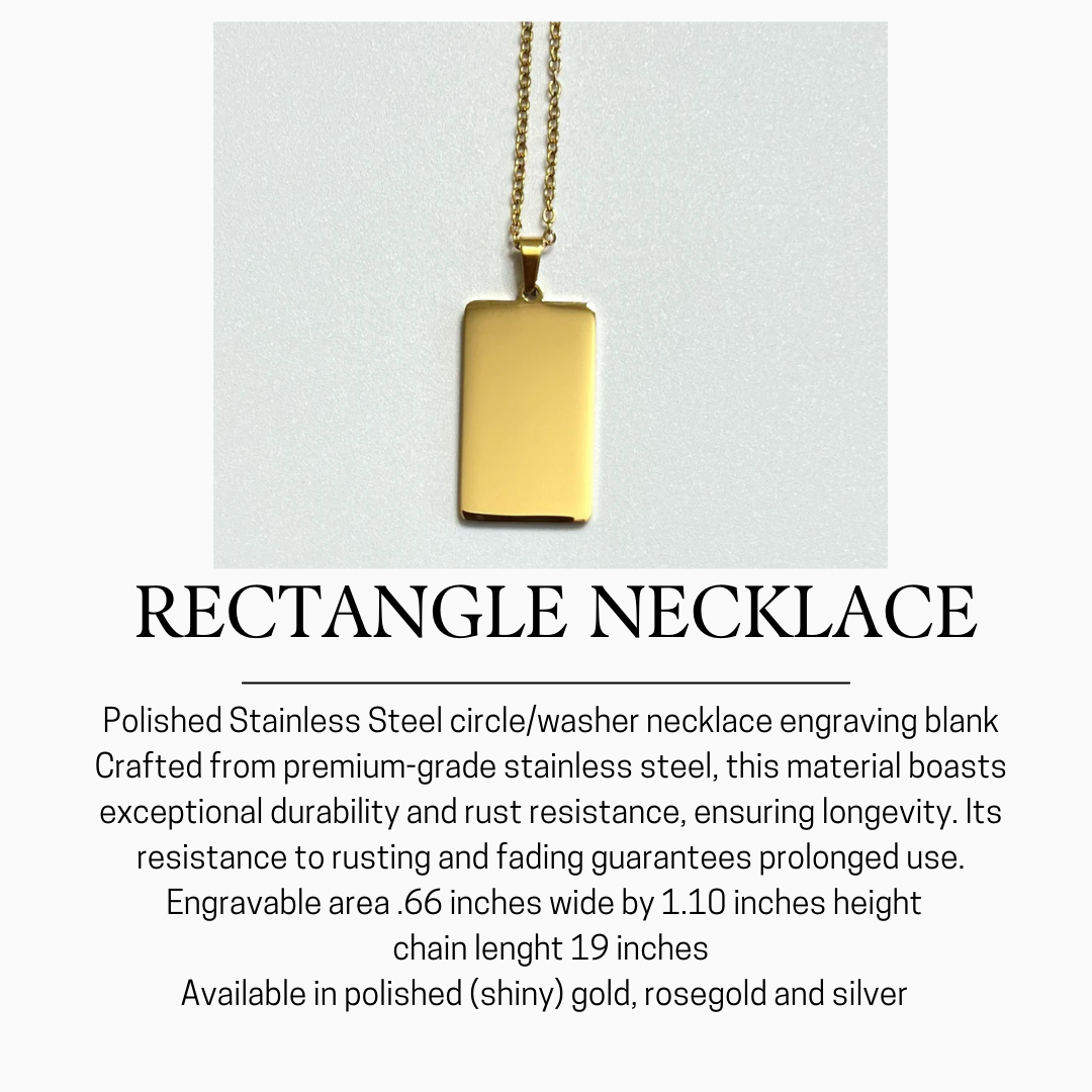 Stainless Steel Rectangle Necklace