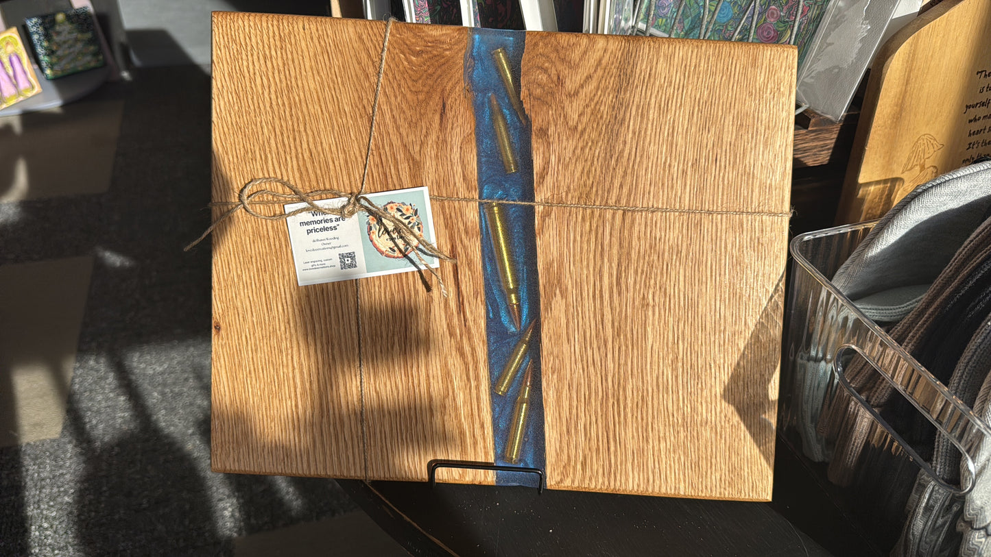 Red oak & epoxy charcuterie