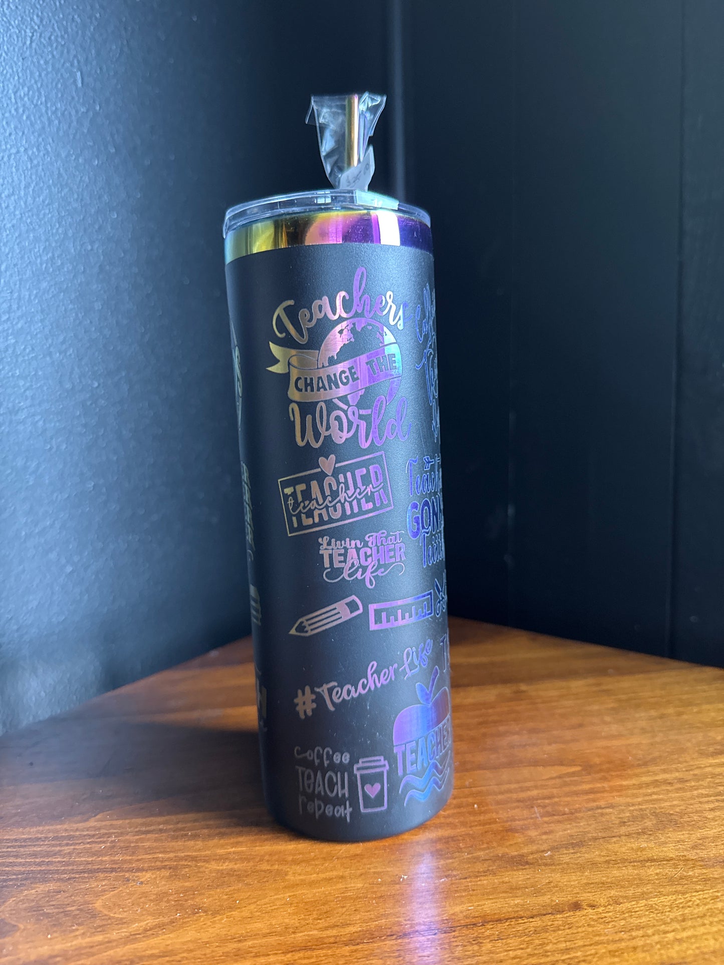(Rainbow) Teacher Tumbler 20oz