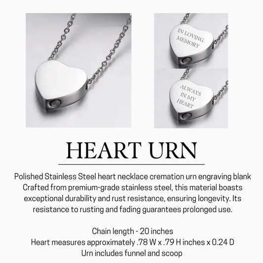 Heart Urn Necklace (Custom)