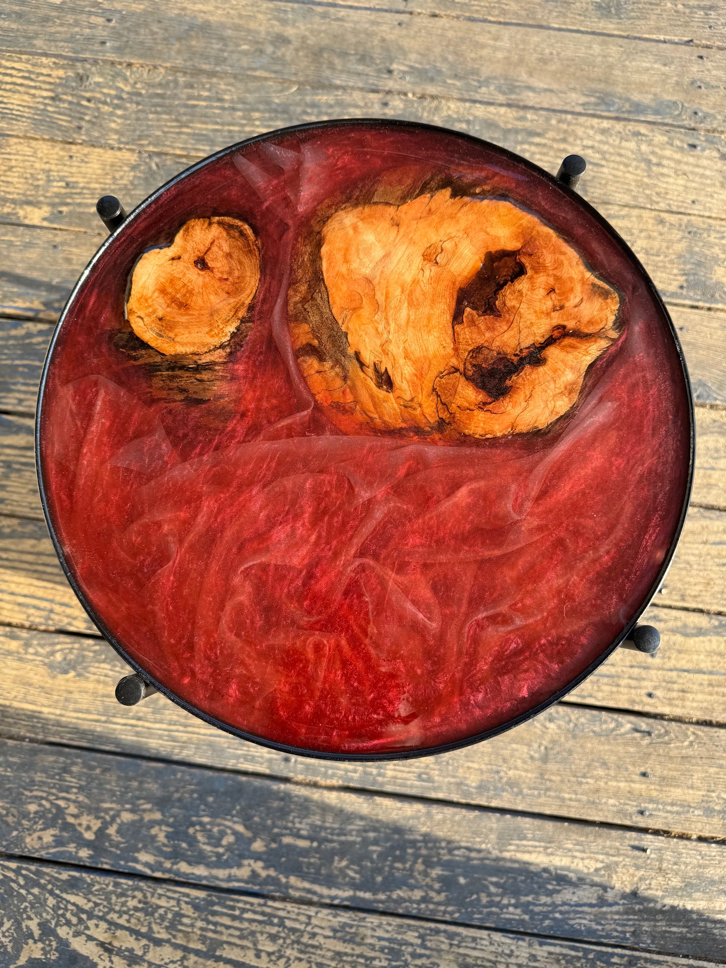 Ruby Resin Endtable