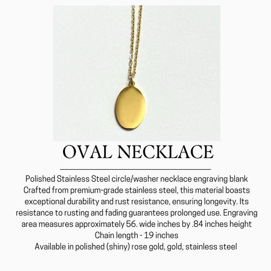 Stainless Steel Oval Necklace (Custom)
