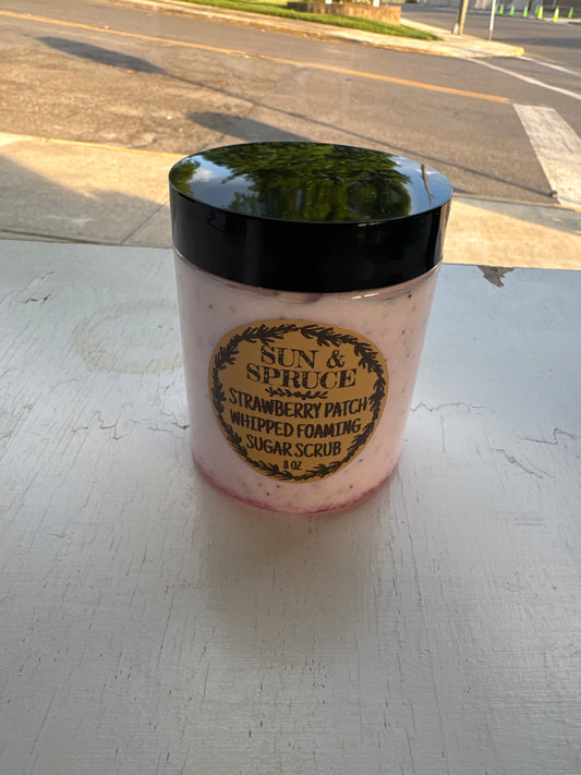 Strawberry Patch Handmade Whipped Sugar Scrub (Sun & Spruce Soaps)