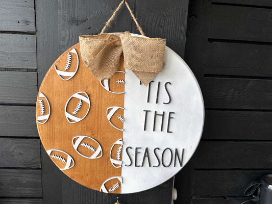 Tis the Season Football Door Hanger