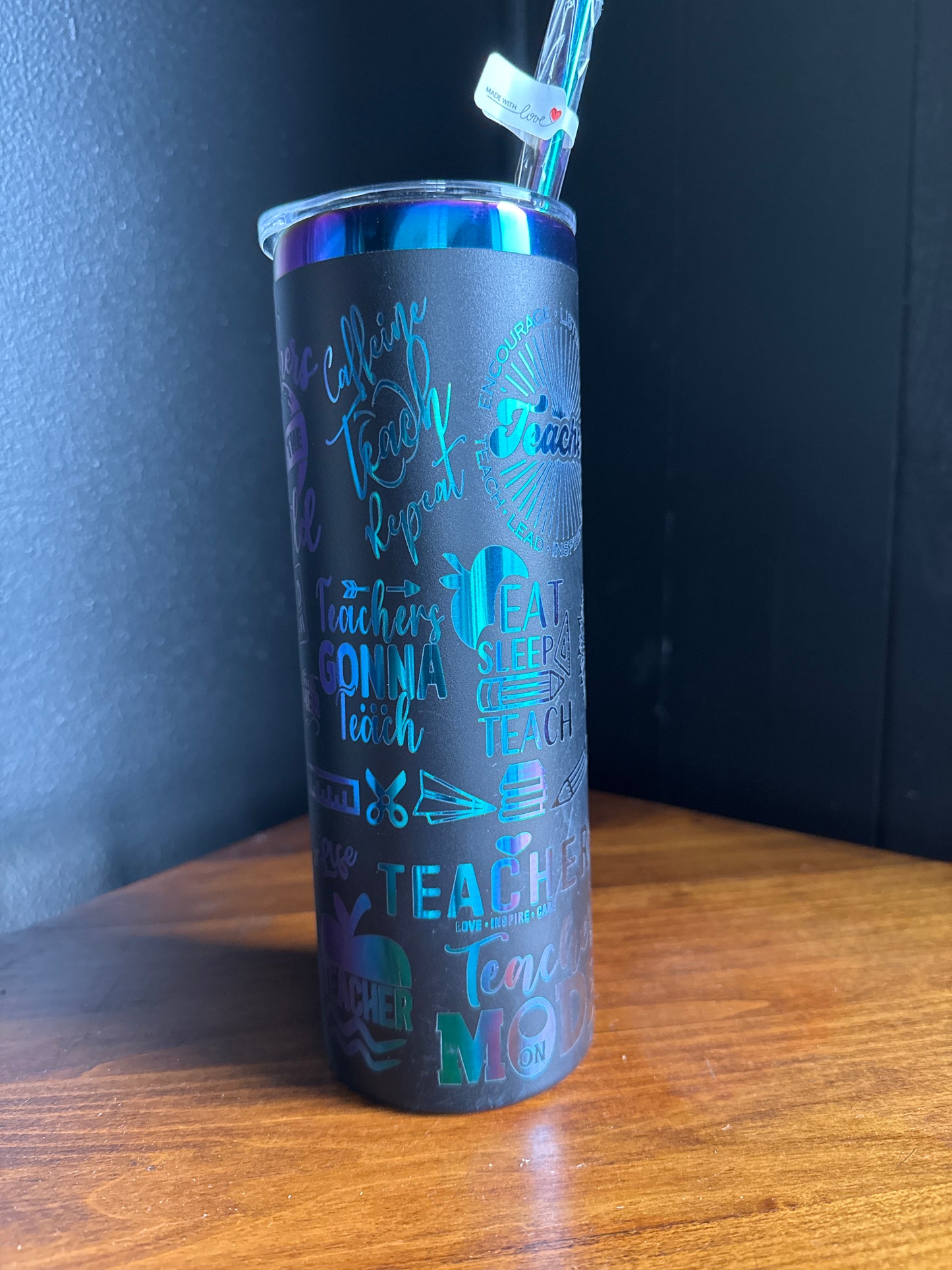 (Rainbow) Teacher Tumbler 20oz