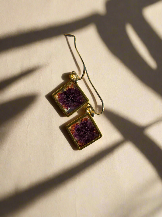 Gold Diamond Resin Dangles