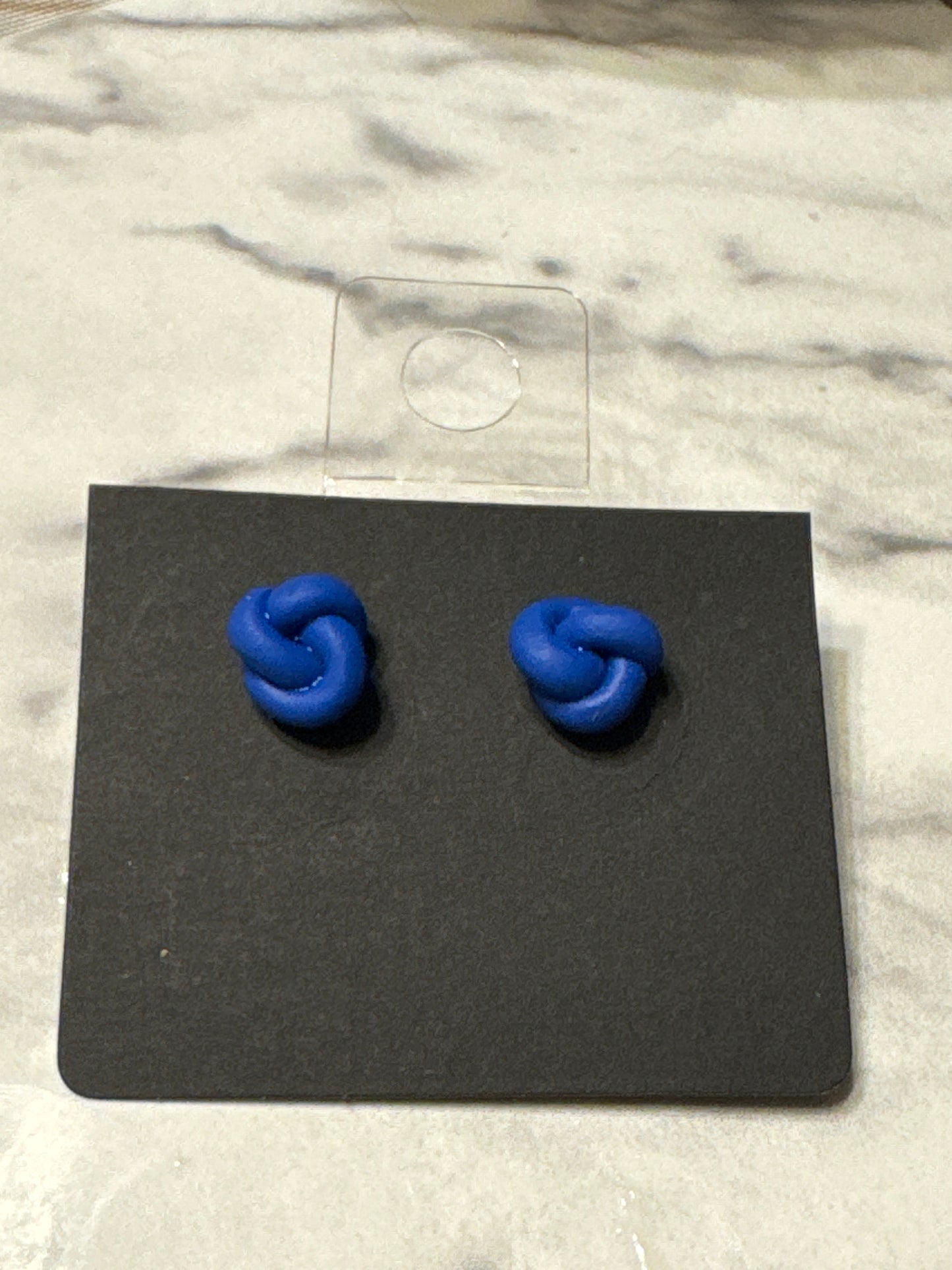 “Knottie” clay earrings