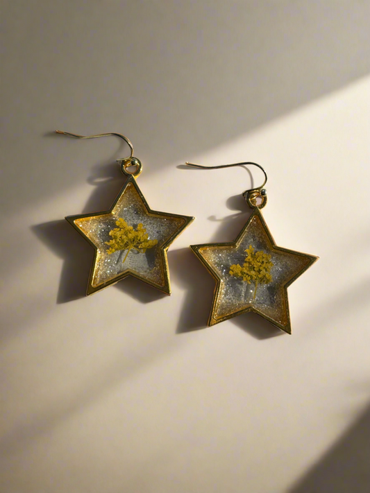 Gold Star Resin Dangles