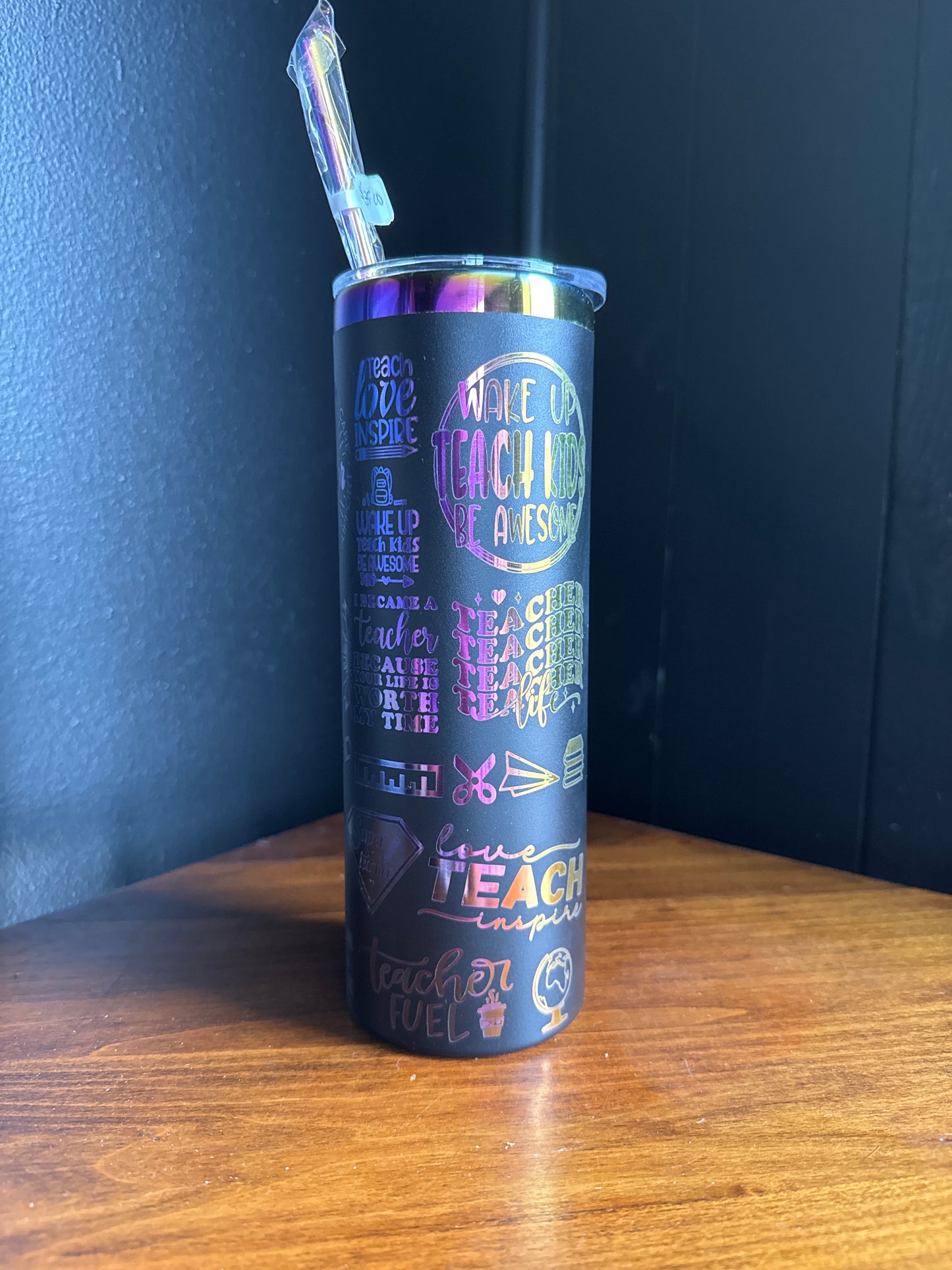 (Rainbow) Teacher Tumbler 20oz