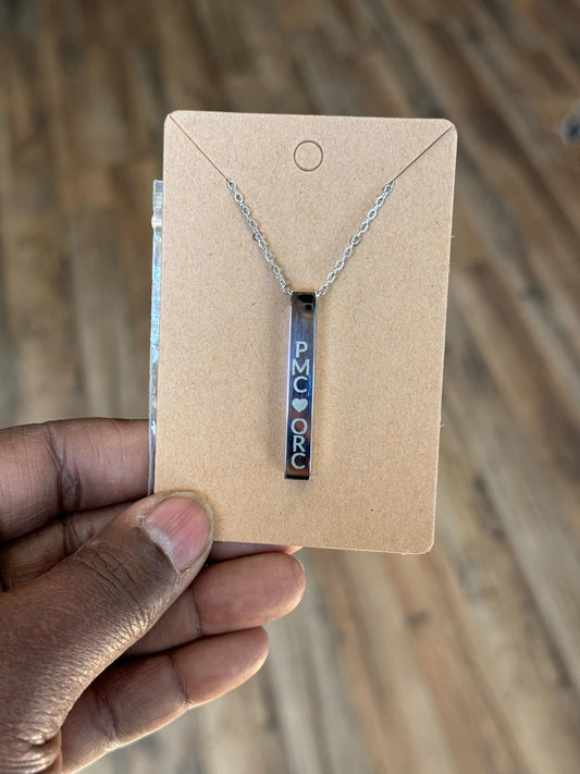 Stainless Steel Vertical Bar Necklace (Custom)