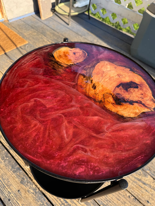 Ruby Resin Endtable
