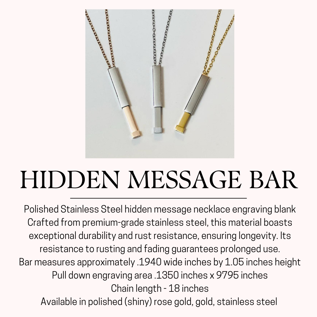 Stainless Steel Hidden Message Necklace