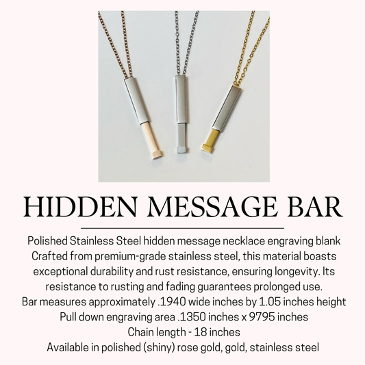 Stainless Steel Hidden Message Necklace