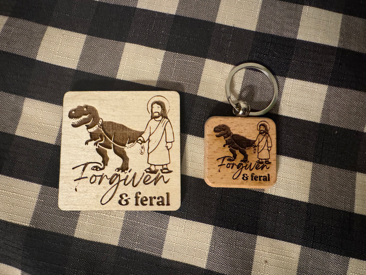 Forgiven & Feral Keychain or Magnet