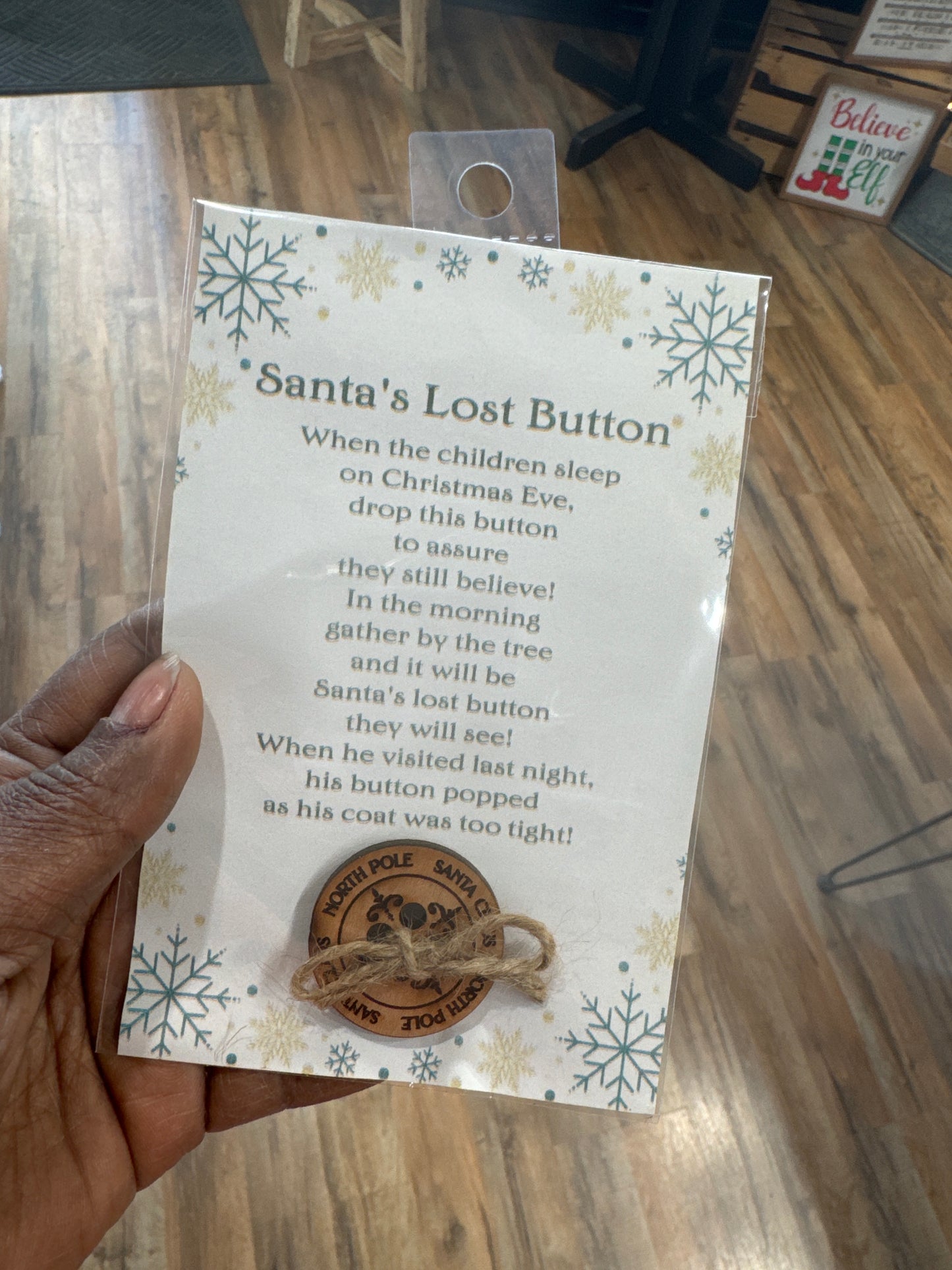 Lost Santa Button