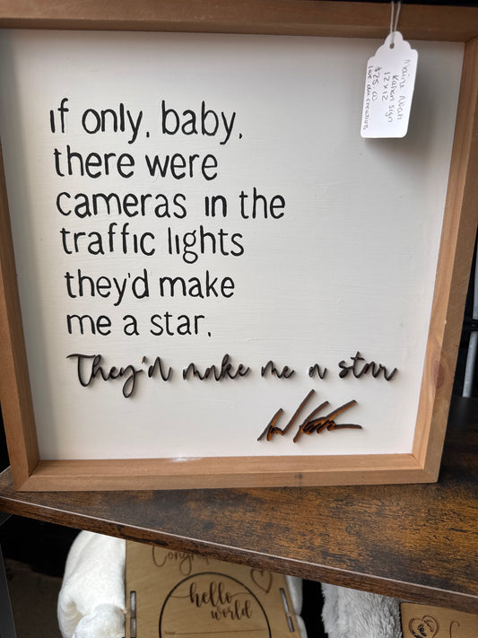 “Maine” Lyric sign