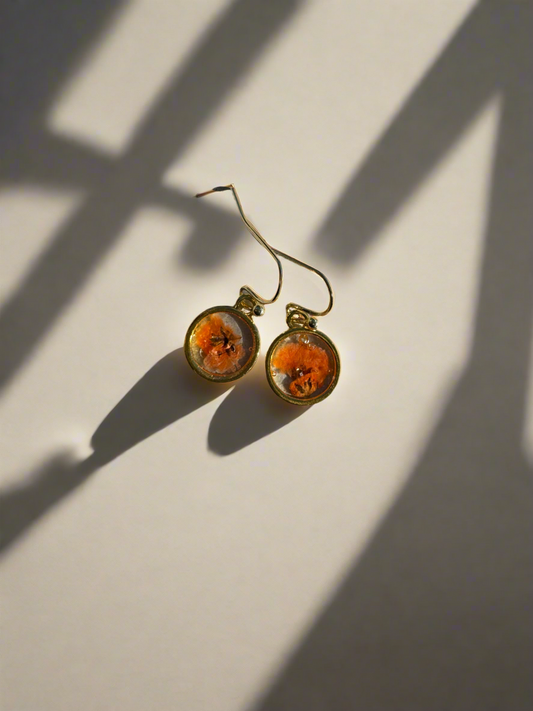 Gold Circle Resin Dangles