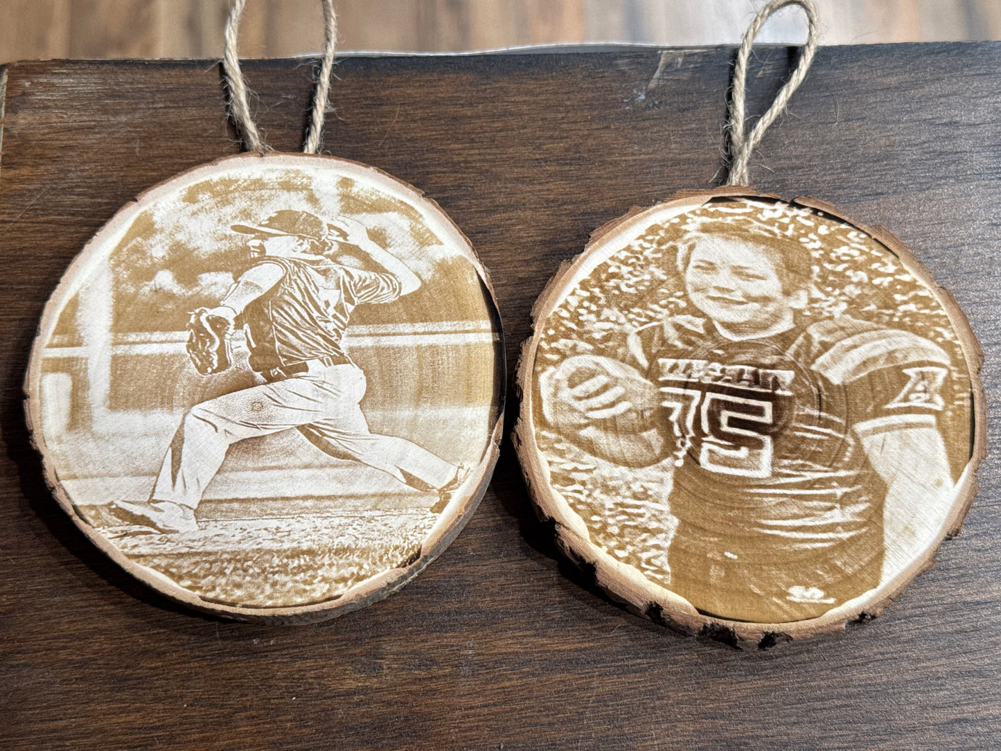 Custom Engraved Photo Ornaments