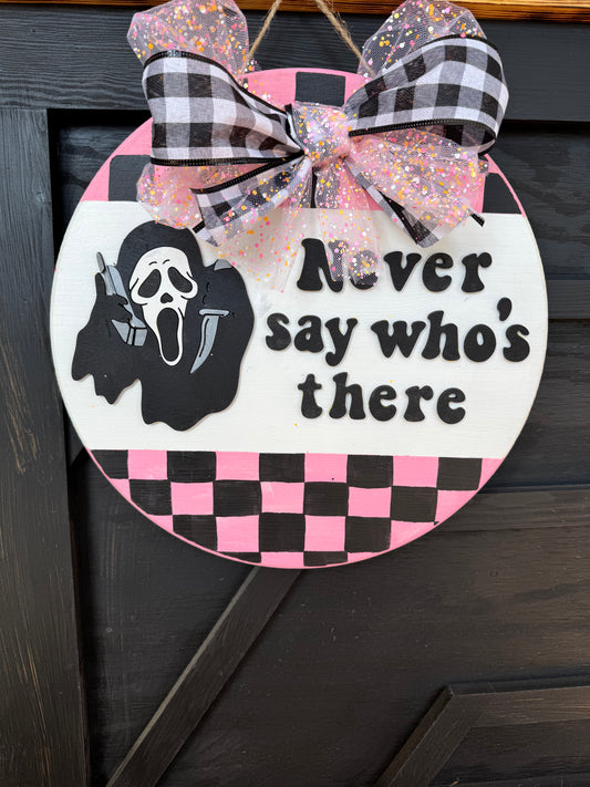 Ghostface Door Hanger