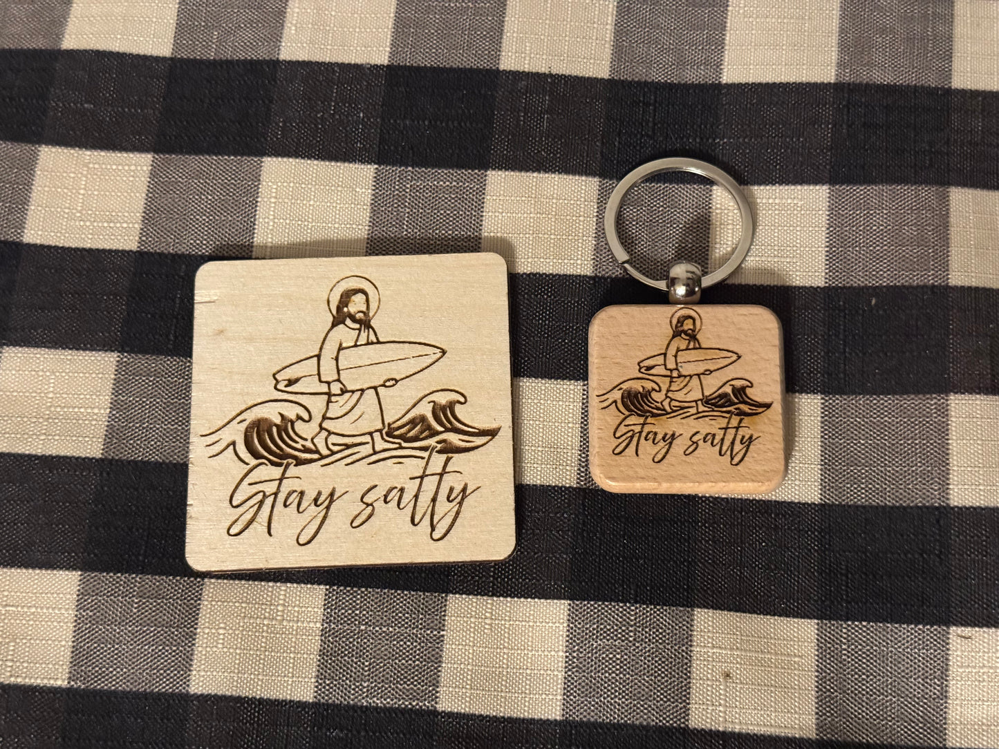 Stay SaltyKeychain or Magnet