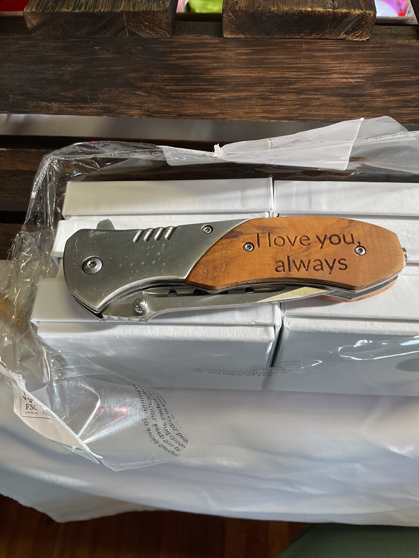 I love you pocket knife