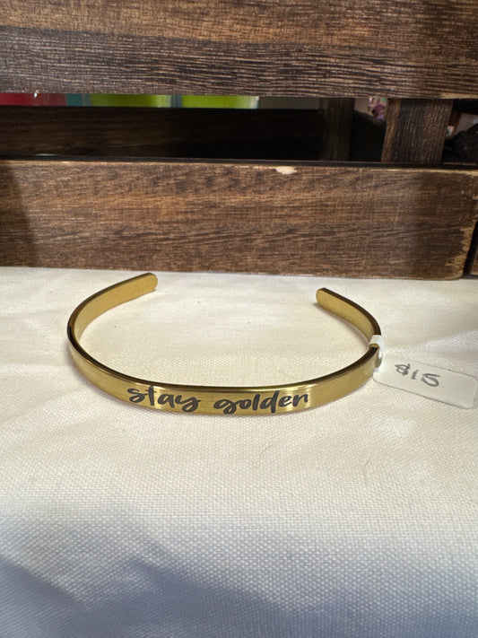 Stay golden cuff