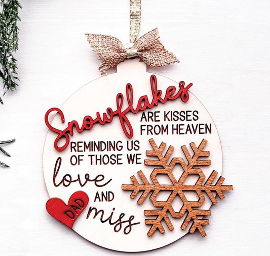 Snowflakes memorial ornament