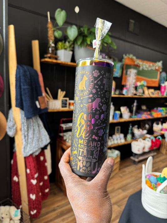 (Rainbow) Dog Mom Tumbler 20oz