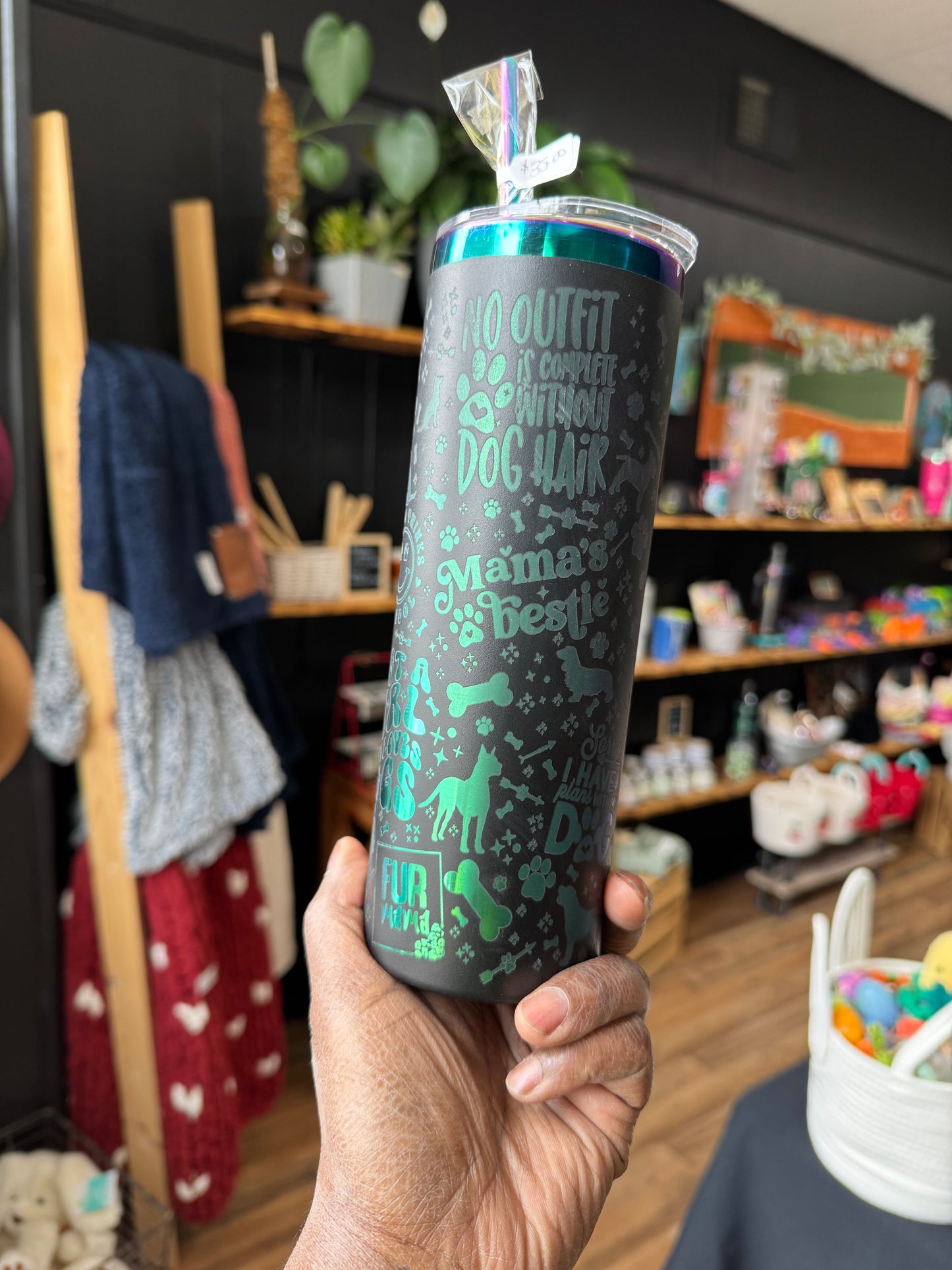 (Rainbow) Dog Mom Tumbler 20oz