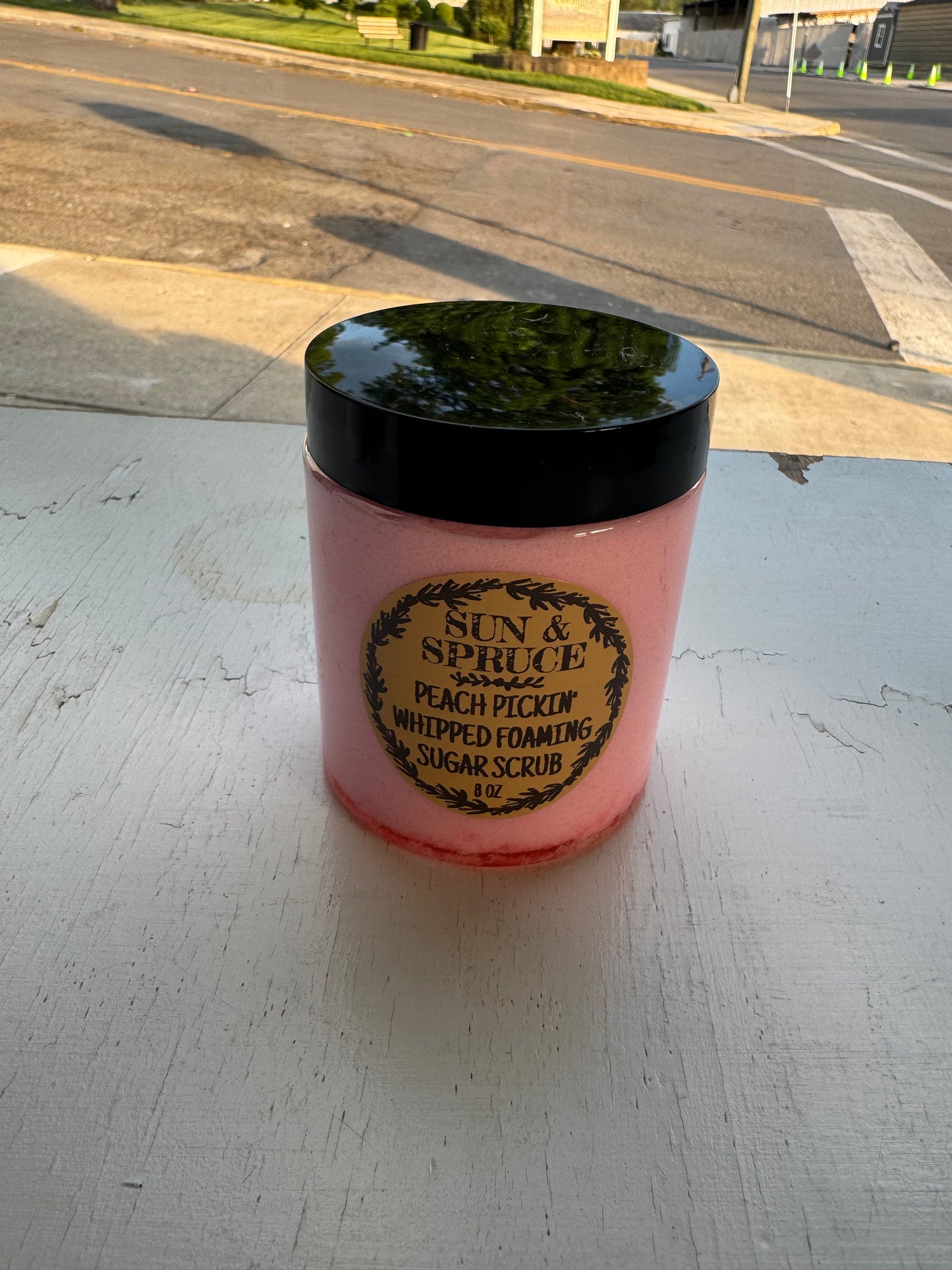 Peach Pickin' Whipped Sugar Scrub (Sun & Spruce Soaps)
