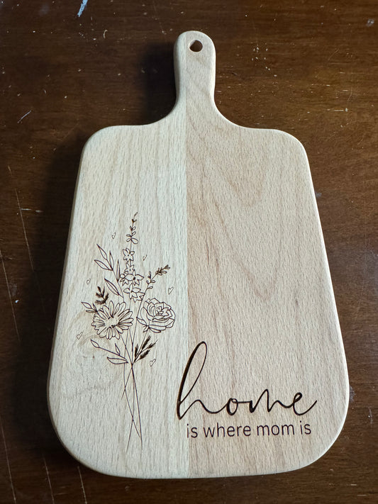 Mini-Home is where mom is cutting board