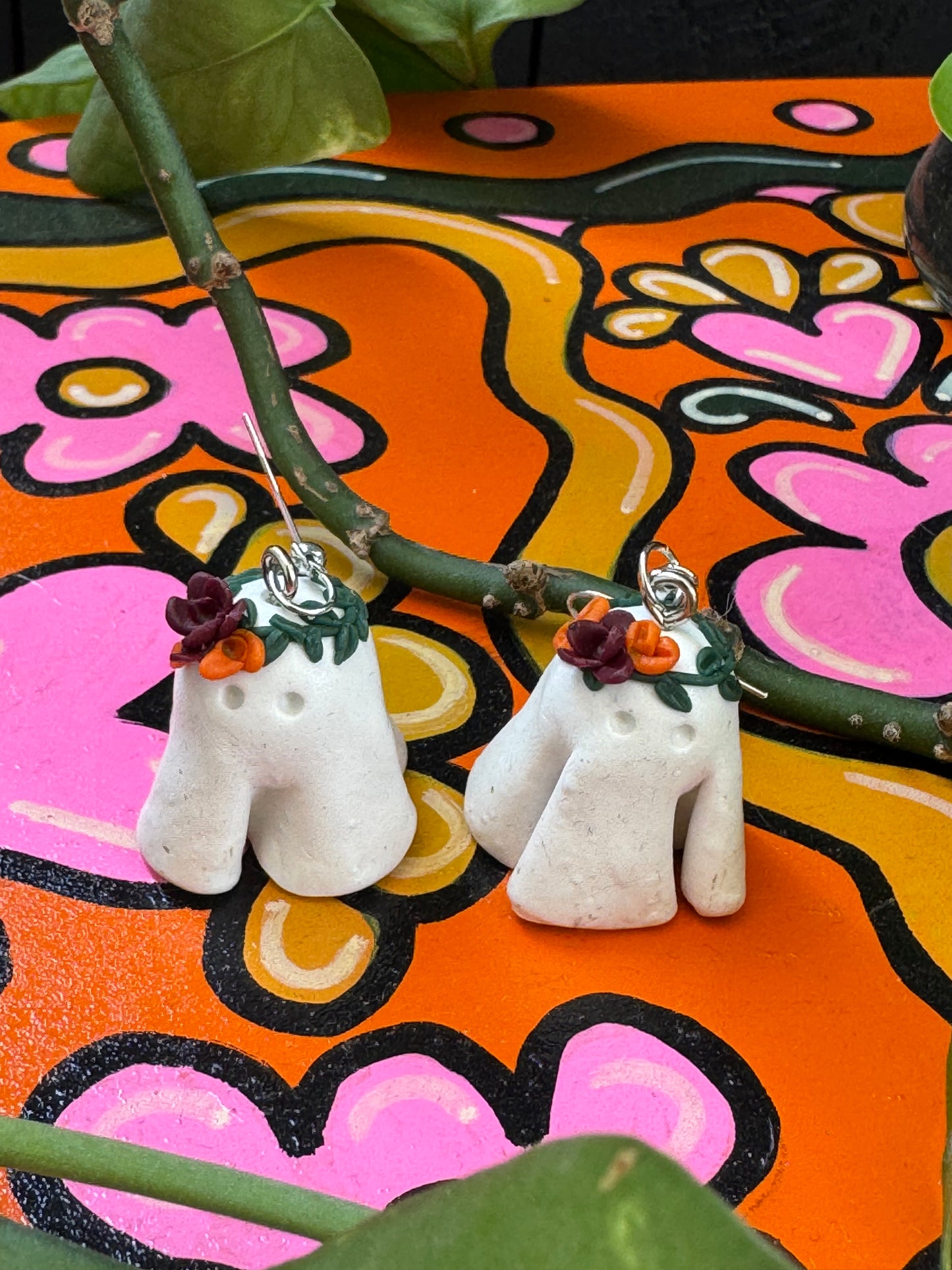 Ghosties Polymer Clay Earrings