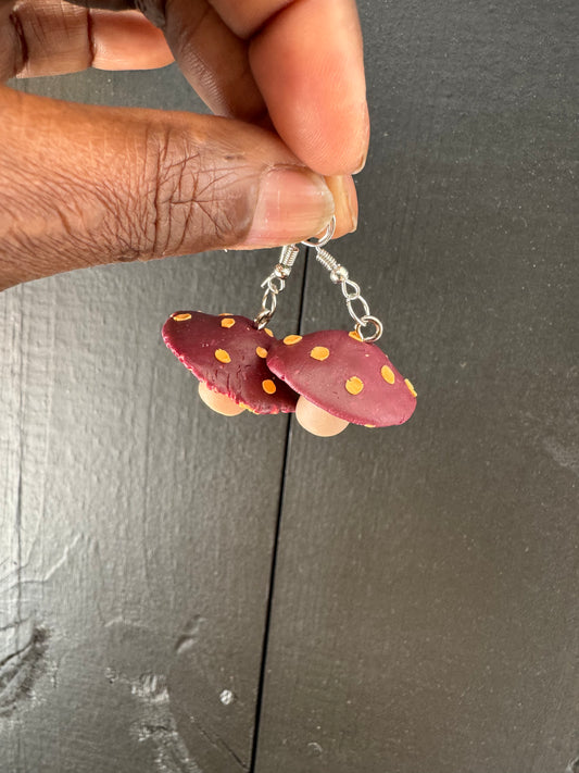 Mushroom Polymer Clay Earrings