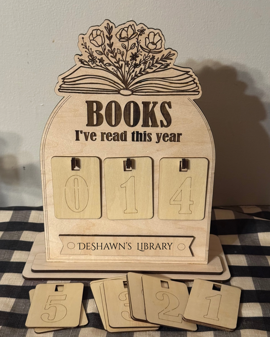 Floral Open Book Counter Display