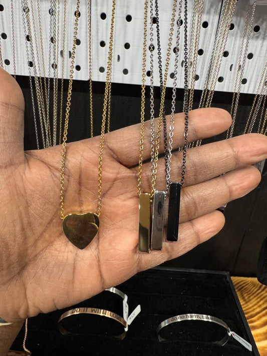 Vertical Bar Urn Necklace
