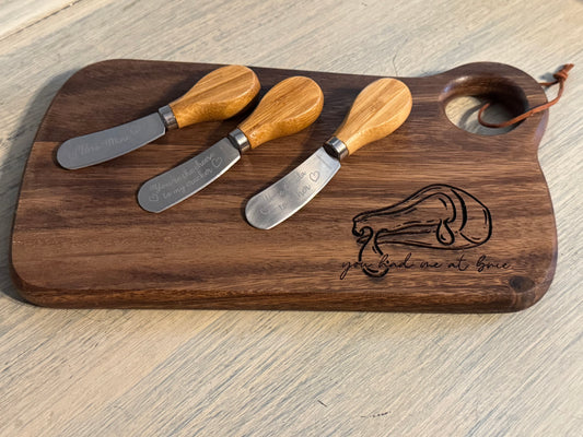 "You had me at brie"--Cutting board