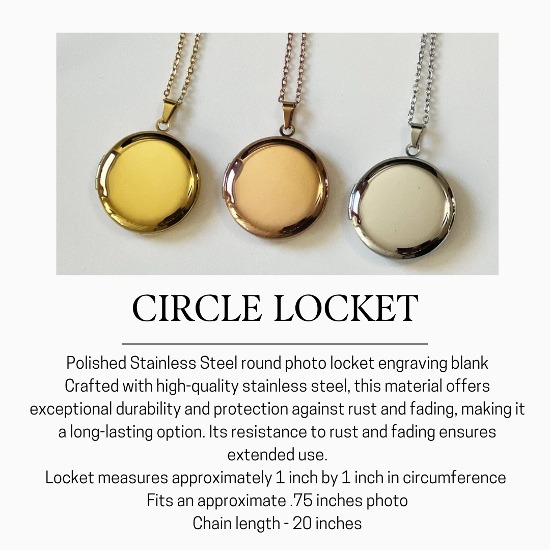 Stainless Steel Circle Locket