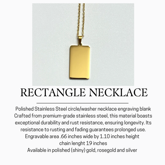 Stainless Steel Rectangle Necklace